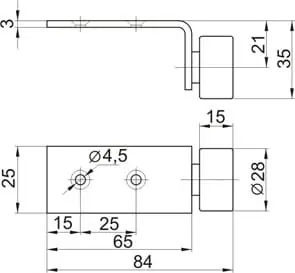 Опора колесная 497 | Схема 1