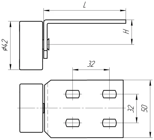 Опора колесная УР 4 / УР 4-1 | Схема 1
